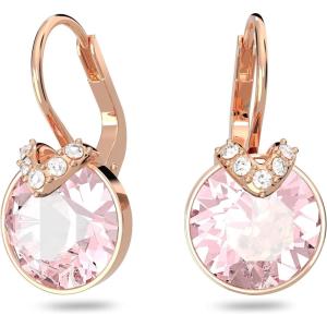 Swarovski Bella V Crystal Earrings, Grey, Yellow, Clear, Rose Color Crystals, Part of the Swarovski Bella V Collection(Earrings – Pink Crystals)