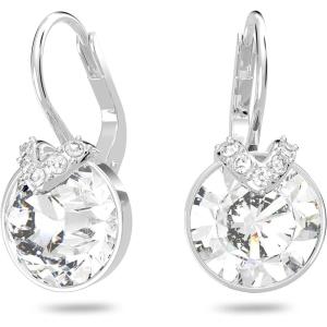 Swarovski Bella V Crystal Earrings, Grey, Yellow, Clear, Rose Color Crystals, Part of the Swarovski Bella V Collection(Earrings Silver)