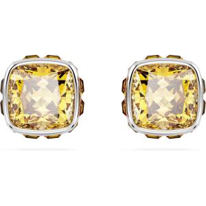 Swarovski Crystal Chroma Jewelry Collection, Heart Shaped Crystal, Latch Back Earring Closure, Lobster Claw Clasp Bracelet(November – Golden)