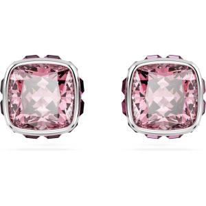 Swarovski Crystal Chroma Jewelry Collection, Heart Shaped Crystal, Latch Back Earring Closure, Lobster Claw Clasp Bracelet(October – Pink)