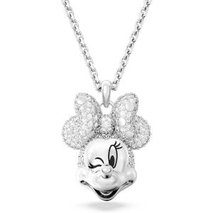 Swarovski Disney Mickey Mouse pendant, White, Rhodium Finished(Clear)