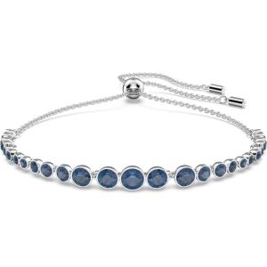 Swarovski Emily Tennis Bracelet Jewelry Collection(Blue Crystals – Rhodium Tone)