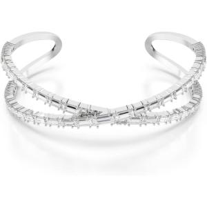 Swarovski Hyperbola Cuff, Infinity Motif, Clear Crystals, Rhodium Finished Metal(Medium)