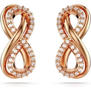 Swarovski Hyperbola Stud Earrings, Infinity Symbol Motif with Clear Crystals in a Rose Gold-Tone Finished Setting, Part of the Swarovski Hyperbola Collection