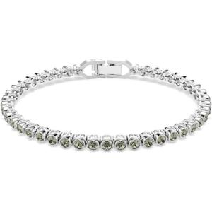 Swarovski Imber Emily Tennis bracelet, Round cut, Black, Rhodium finish