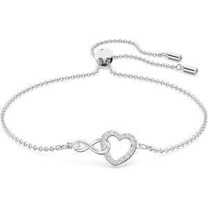 Swarovski Infinity Heart Jewelry Collection, Necklaces and Bracelets, Rose Gold & Rhodium Tone Finish, Clear Crystals(Bracelet)
