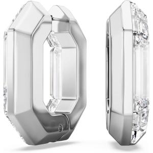 Swarovski Lucent Hoop Earrings, Octagon Shape, Small, Clear