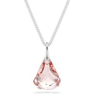 Swarovski Lunar drop pendant, Pink, Rose gold-tone finish