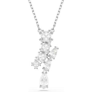 Swarovski Matrix Pendant, Mixed Cuts, Clear, Rhodium Finished