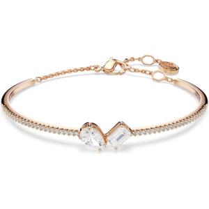 Swarovski Mesmera bangle, Mixed cuts, White, Rose gold-tone finish