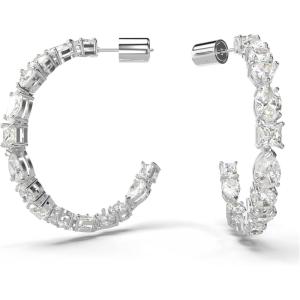 Swarovski Mesmera drop earrings(Clear Hoops)