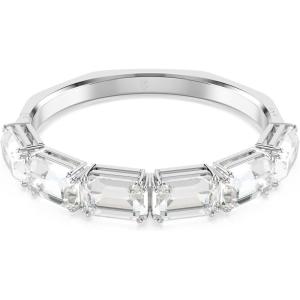 Swarovski Miellenia Bangle, Octagon Cut, Clear, Rhodium Finish(Medium)