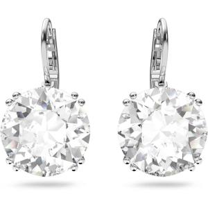 Swarovski Millenia Earrings, Round cut crystal, White, Rhodium plated