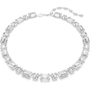 Swarovski Millenia Tennis Necklace, Octagon Cut, Clear, Rhodium Finish