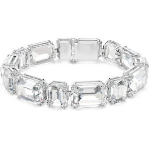 Swarovski Millenia Tennis bracelet, Octagon cut, clear, Rhodium finish