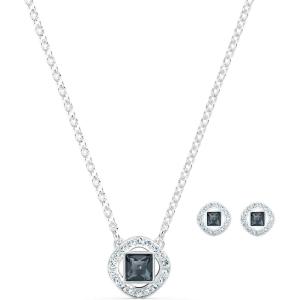 Swarovski Necklace Set with Mixed Metal Finish Chains, Clear and Colored Crystals, an Amazon Exclusive