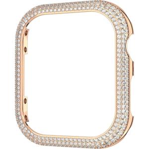Swarovski Sparkling Smartwatch Case compatible with Apple Watch Series 4 and 5, 40mm, Silver Tone(Rose Gold)