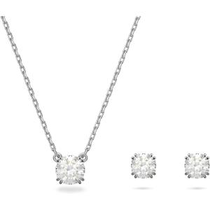 Swarovski Stilla Jewelry Set, Clear Crystals, Rhodium Finish