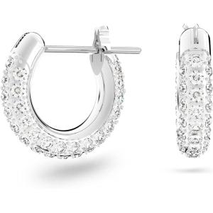 Swarovski Stone Crystal Pierced Hoop Earring Jewelry Collection(Rhodium Finish)