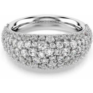 Swarovski Sublima ring, White, Rhodium finish, Size 8 3/4