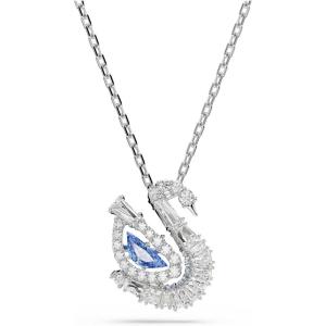 Swarovski Swan pendant, Mixed cuts, Swan, Blue