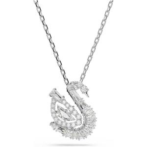 Swarovski Swan pendant, Mixed cuts, Swan, White