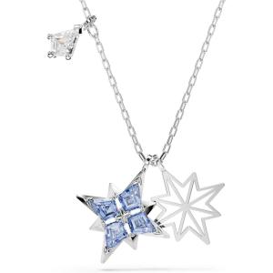 Swarovski Symbolica pendant, Star, Blue, Rhodium finish