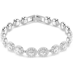 Swarovski Una Angelic Tennis Bracelet, Round Cut, Clear, Rhodium Finished