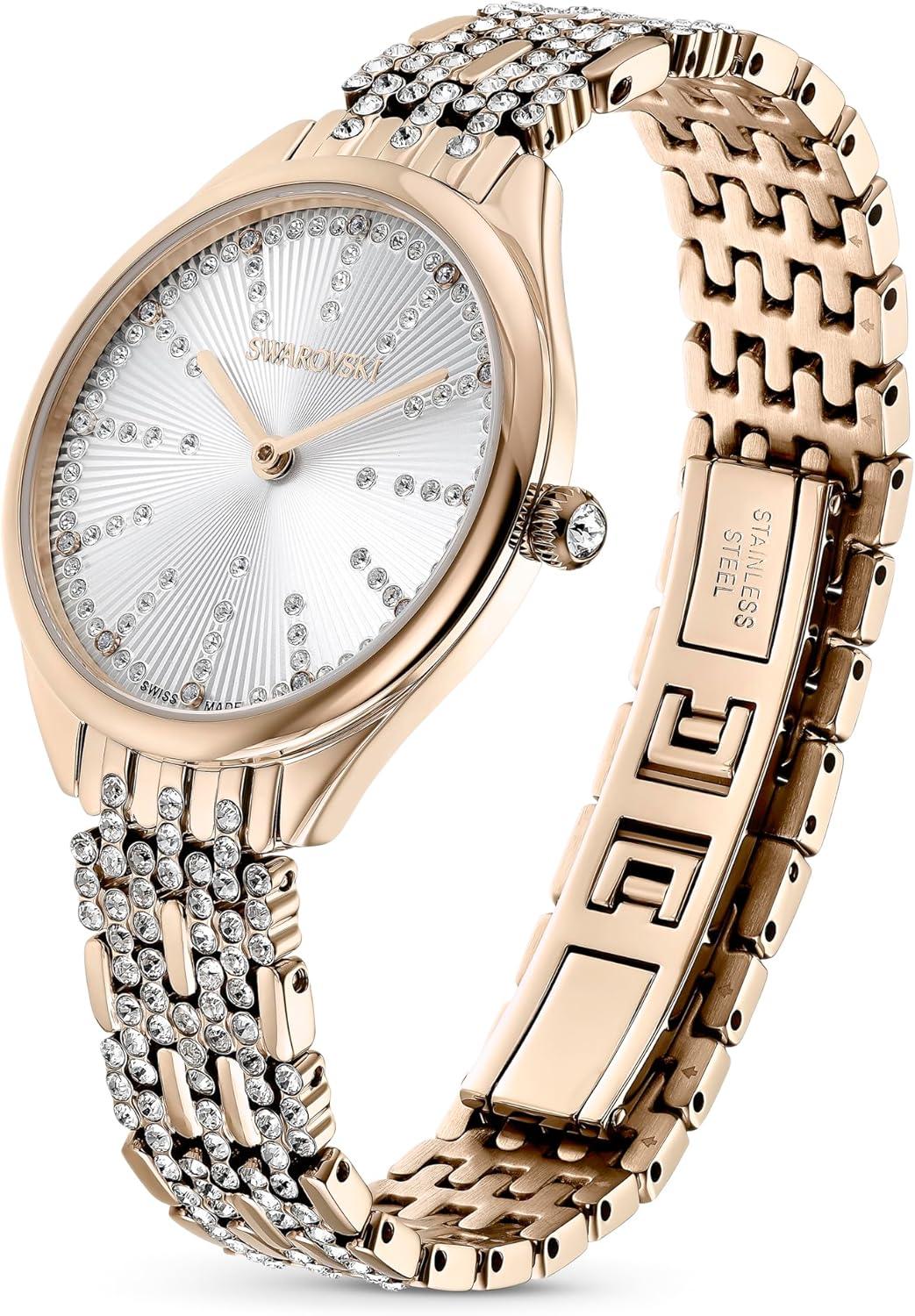 imageSWAROVSKI Attract Crystal Watch Collection Metal BraceletGold Tone Finish