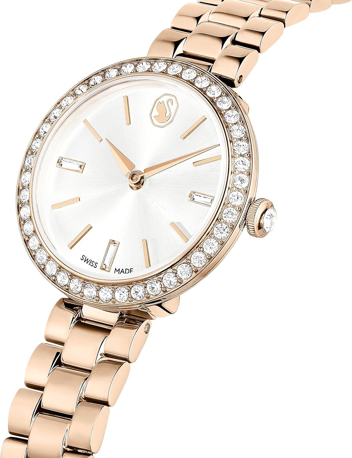 imageSwarovski Certa Crystal Watch Swiss Made Rose Gold Tone Finish Part of The Swiss Made Watches CollectionChampagne Tone