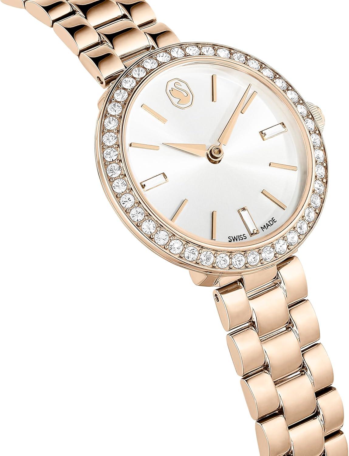imageSwarovski Certa Crystal Watch Swiss Made Rose Gold Tone Finish Part of The Swiss Made Watches CollectionChampagne Tone