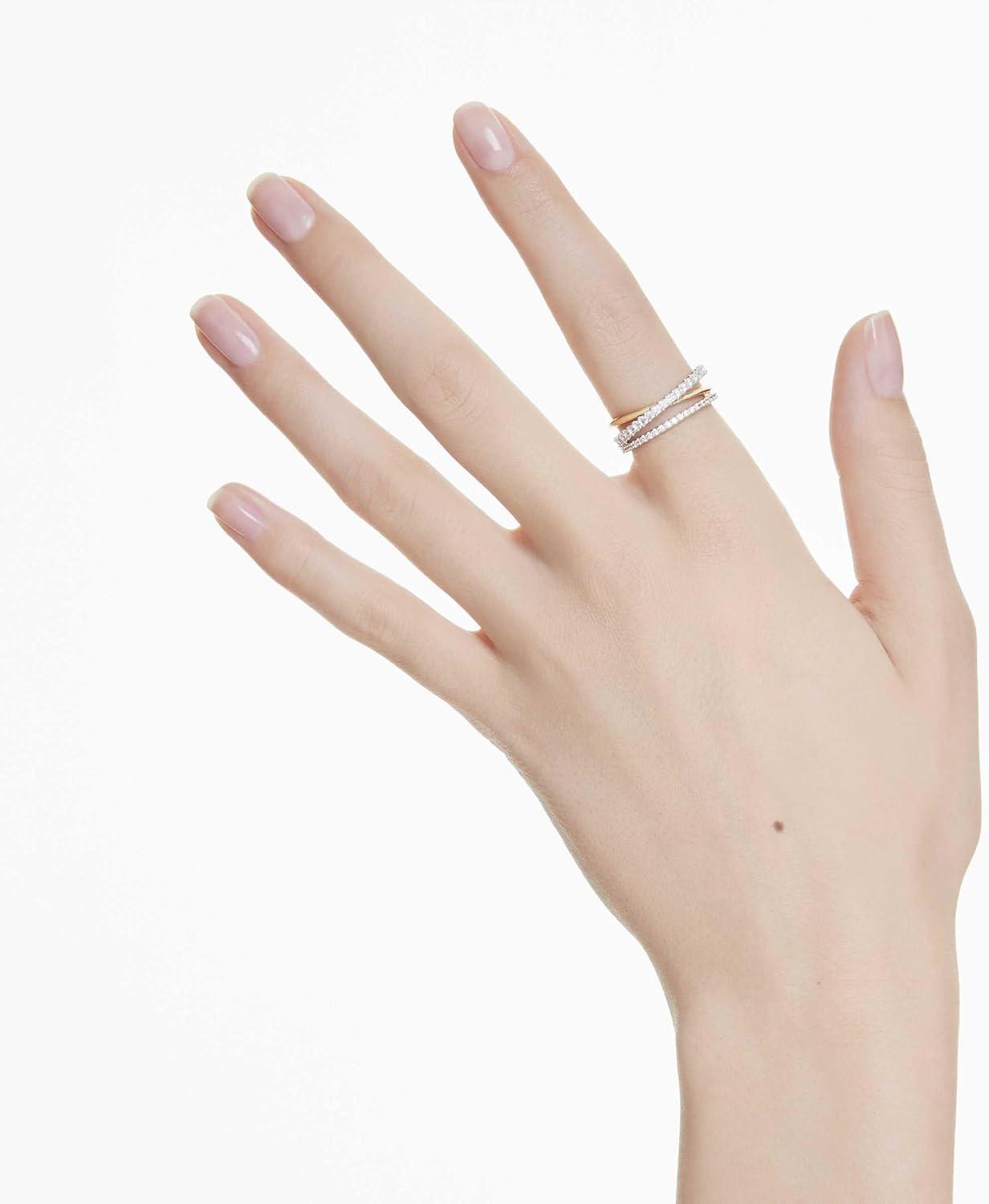 imageSwarovski Hyperbola ring Mixed cuts Clear Rhodium FinishMixed Metals