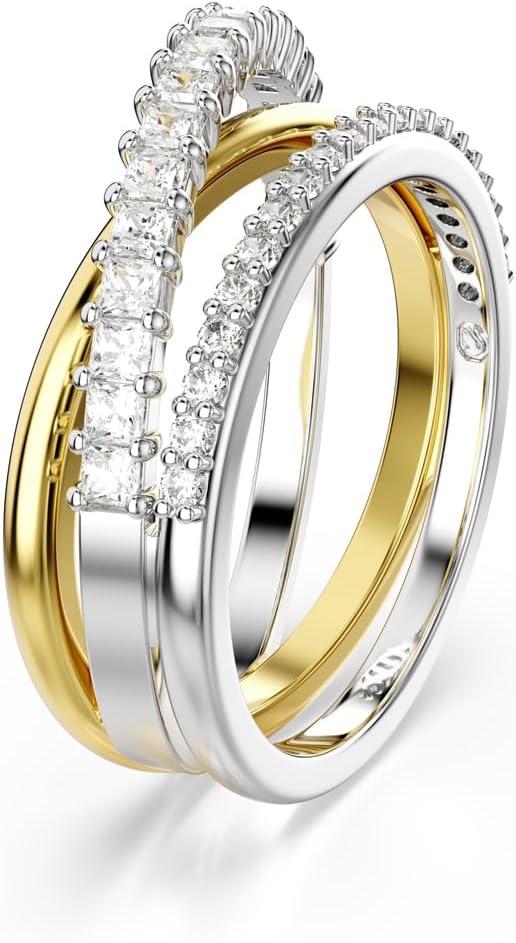 imageSwarovski Hyperbola ring Mixed cuts Clear Rhodium FinishMixed Metals