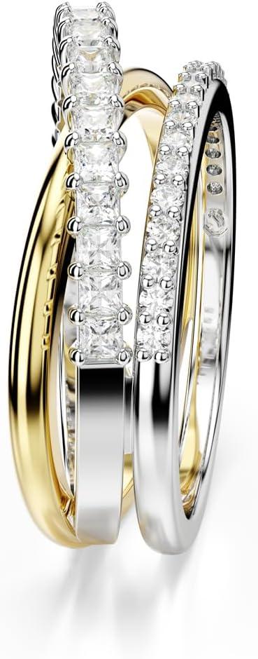 imageSwarovski Hyperbola ring Mixed cuts Clear Rhodium FinishMixed Metals