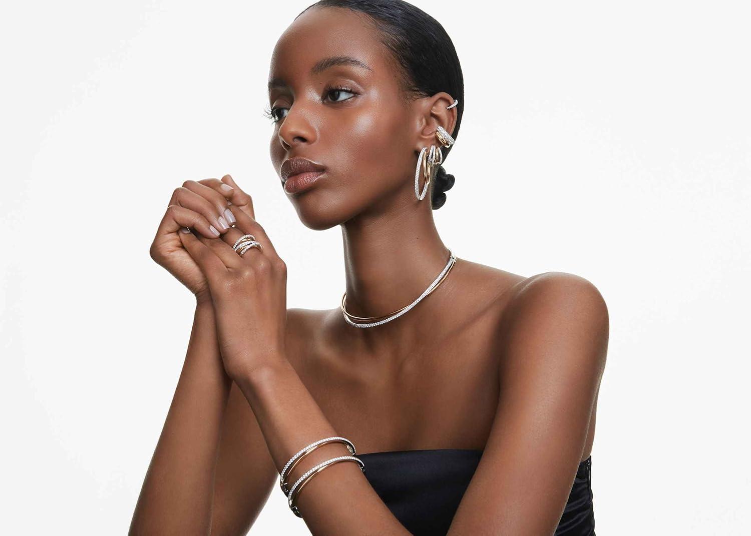 imageSwarovski Hyperbola ring Mixed cuts Clear Rhodium FinishMixed Metals