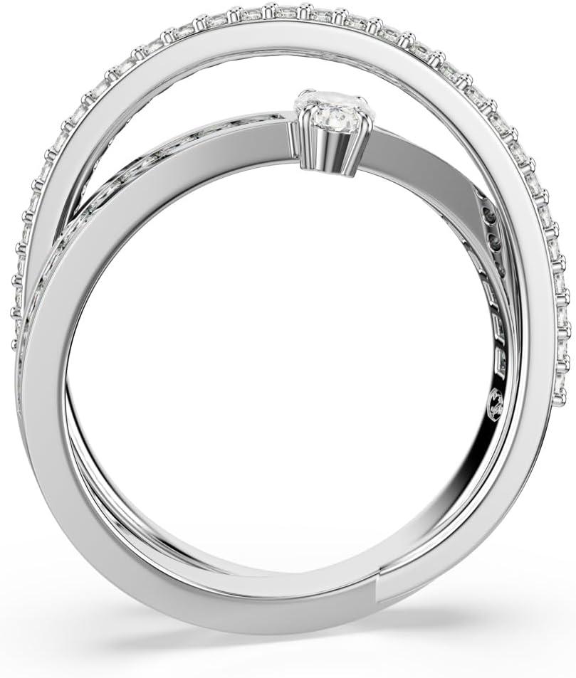 imageSwarovski Hyperbola ring Mixed cuts Clear Rhodium FinishRhodium