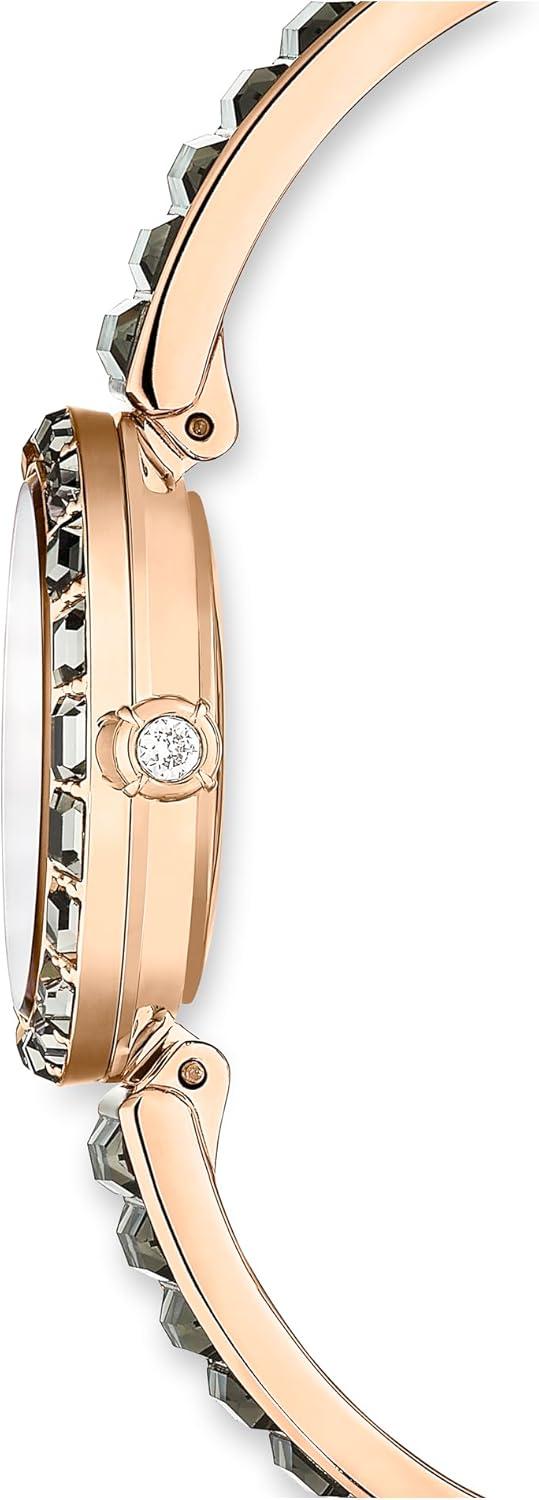 imageSwarovski Matrix Bangle Watch Swiss Made Crystal Bracelet Silver Tone Stainless SteelGrey Crystal