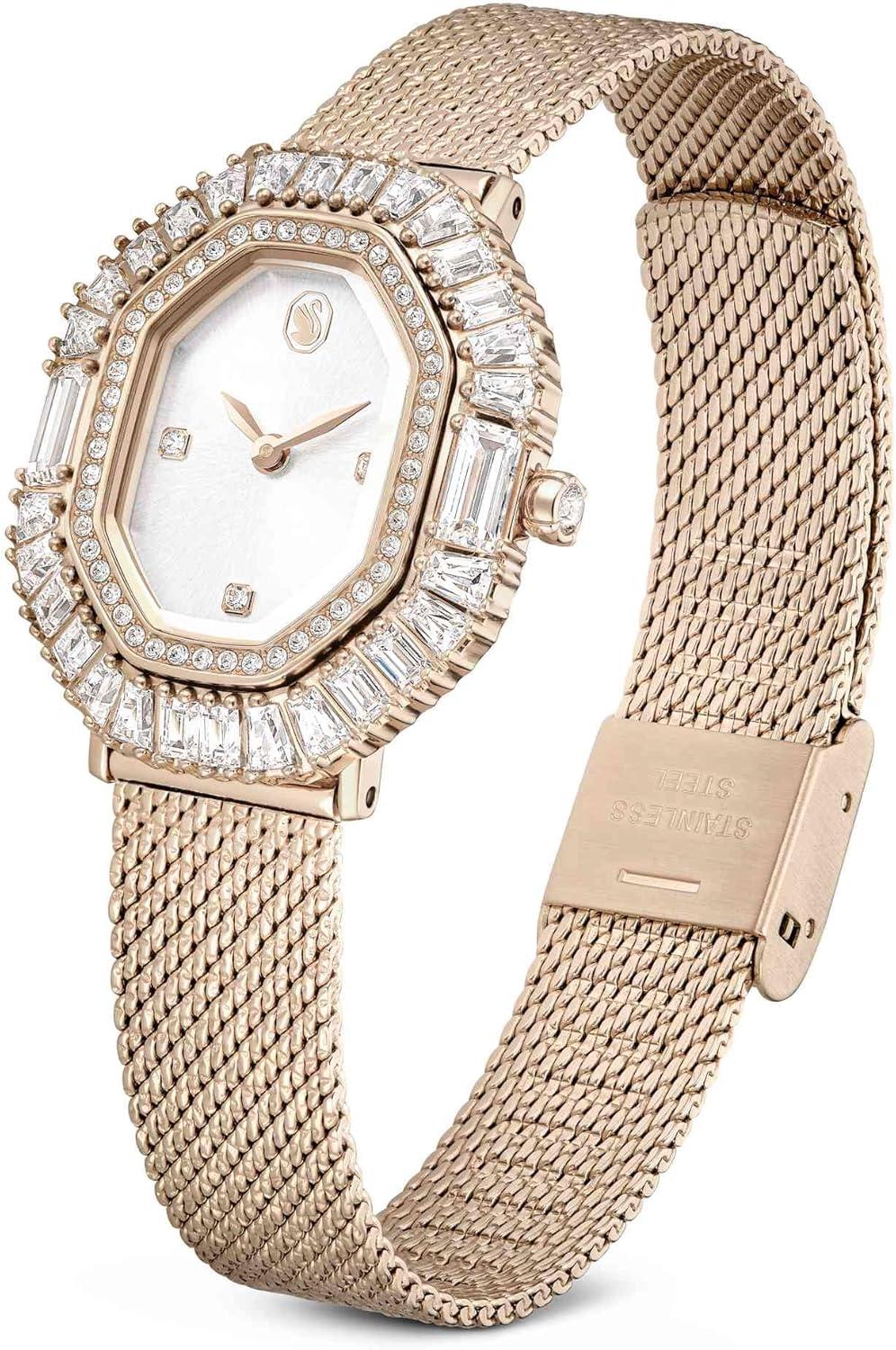 imageSwarovski Matrix Octagon Watch Metal Bracelet Gold Tone Champagne GoldTone Finish