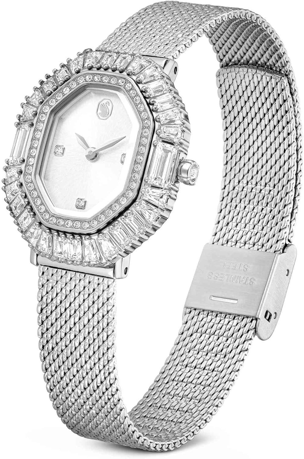 imageSwarovski Matrix Octagon Watch Metal Bracelet Silver Tone Stainless Steel