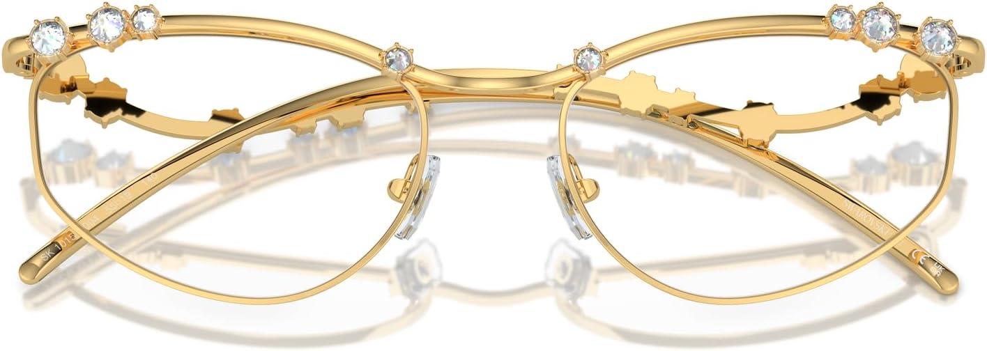imageSwarovski Womens Sk1015 Cat Eye Prescription Eyewear FramesGoldDemo Lens