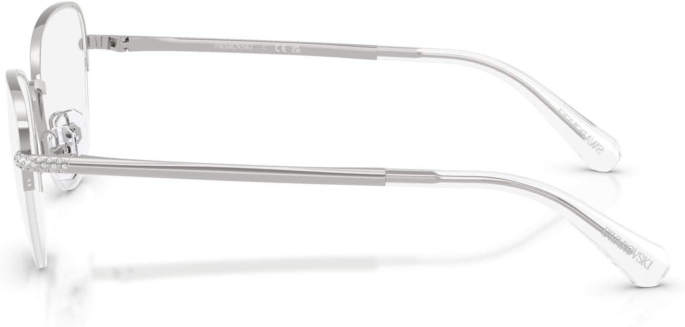 imageSwarovski Womens Sk1023 Cat Eye Prescription Eyewear FramesSilverDemo Lens