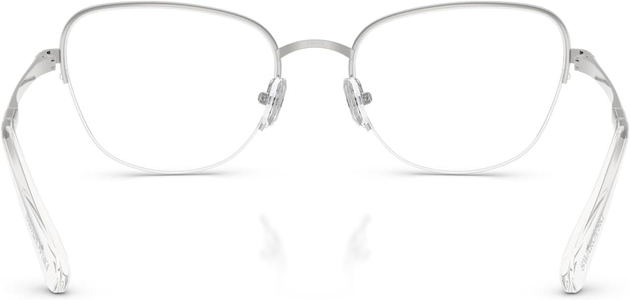 imageSwarovski Womens Sk1023 Cat Eye Prescription Eyewear FramesSilverDemo Lens