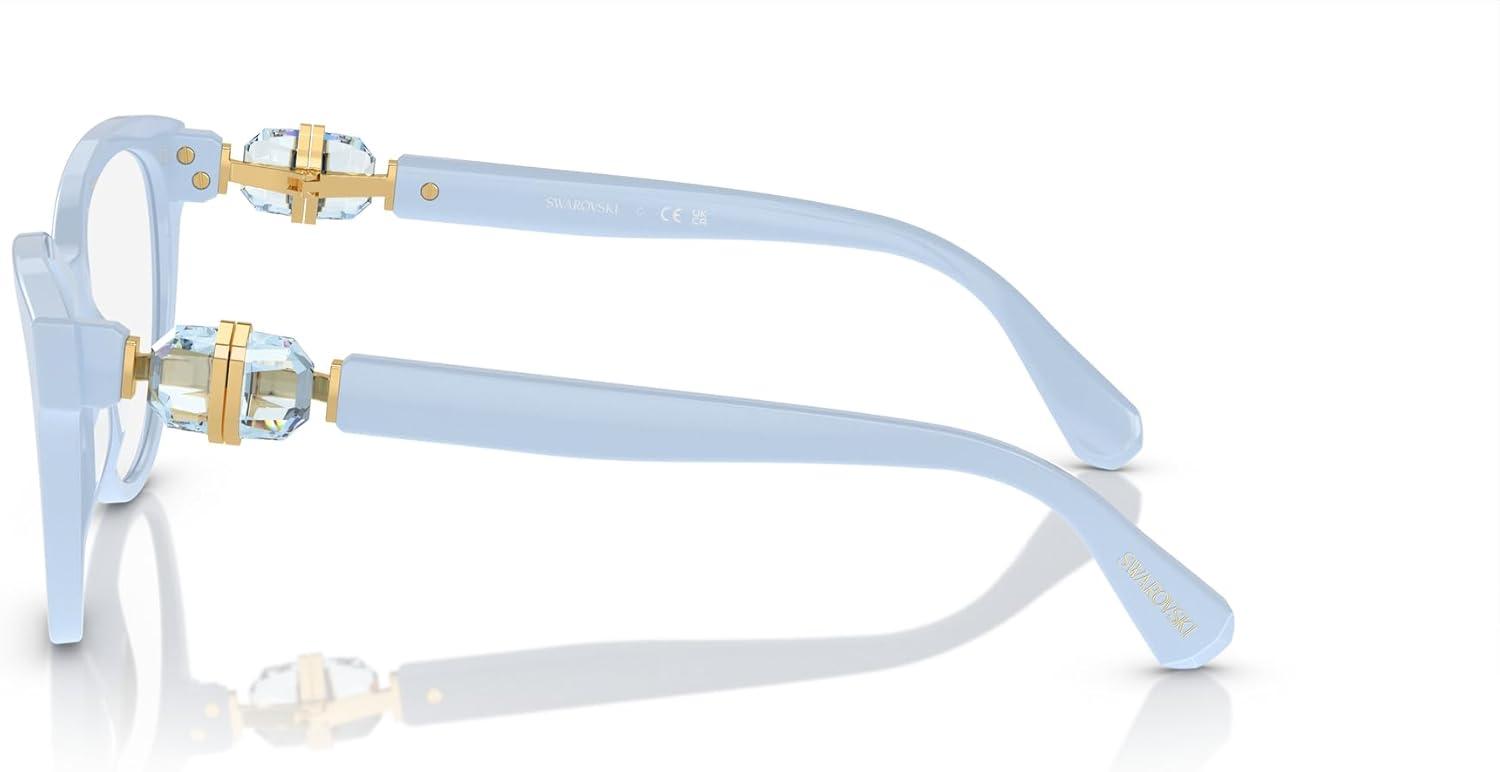 imageSwarovski Womens Sk2004 Round Prescription Eyewear FramesLight BlueDemo Lens
