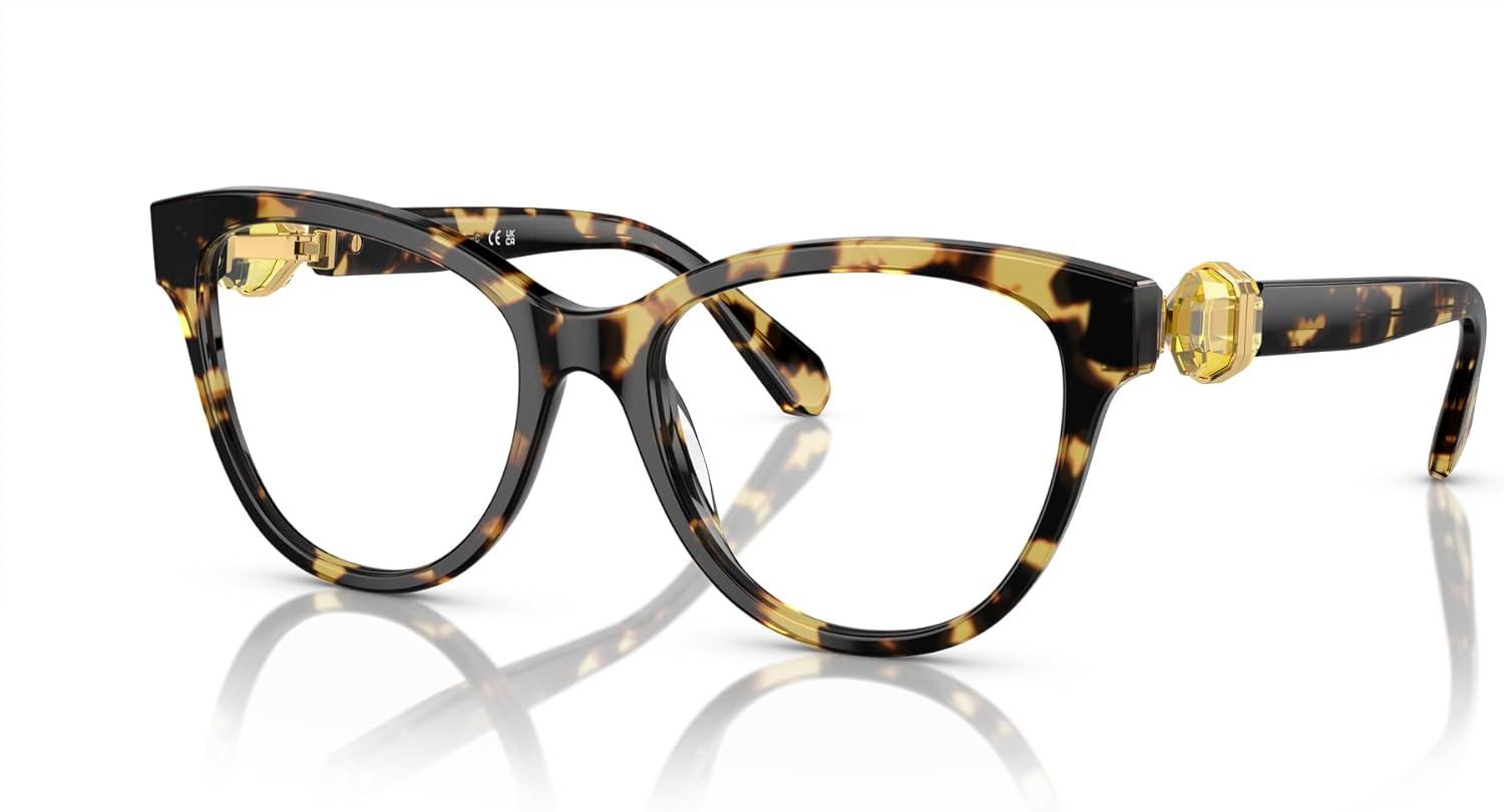 imageSwarovski Womens Sk2004 Round Prescription Eyewear FramesLight HavanaDemo Lens