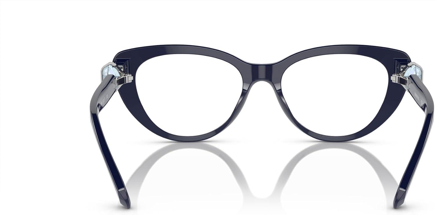 imageSwarovski Womens Sk2005 Cat Eye Prescription Eyewear FramesDark BlueDemo Lens