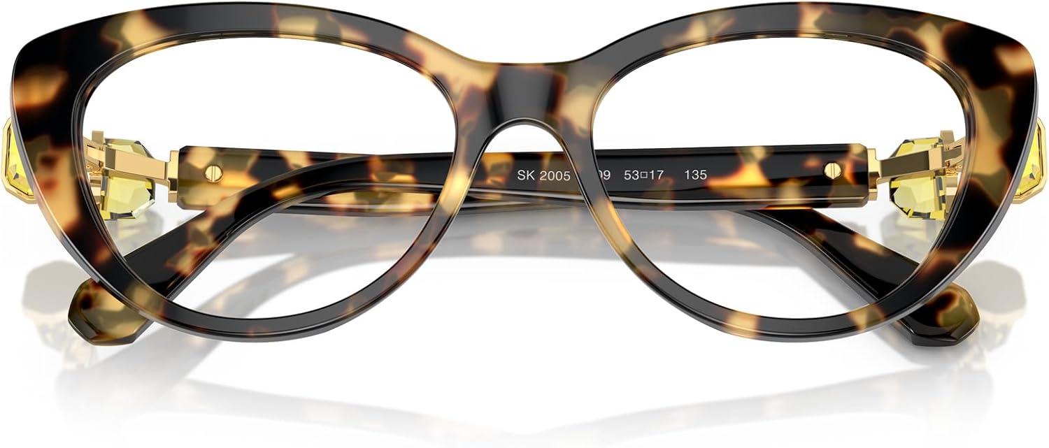 imageSwarovski Womens Sk2005 Cat Eye Prescription Eyewear FramesLight HavanaDemo Lens