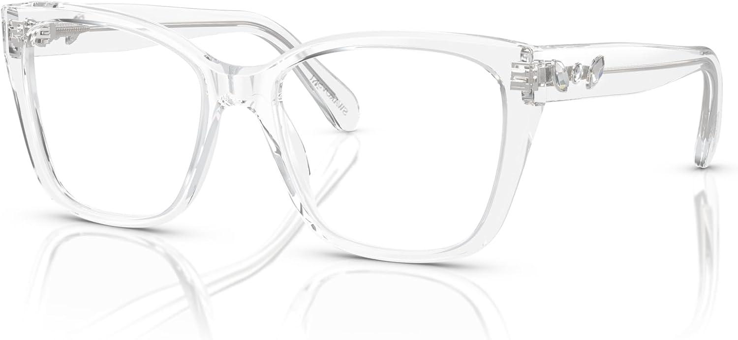 imageSwarovski Womens Sk2008 Square Prescription Eyewear FramesCrystalDemo Lens