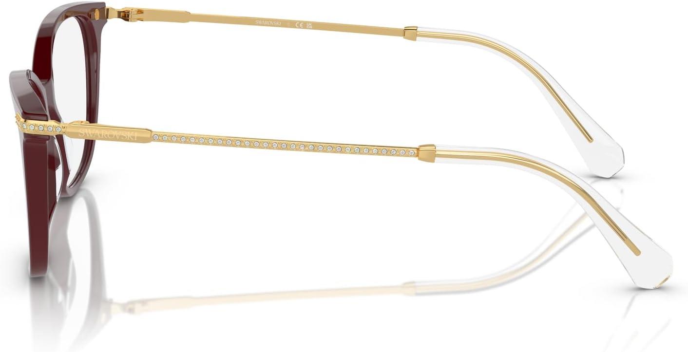 imageSwarovski Womens Sk2010 Square Prescription Eyewear FramesBurgundyDemo Lens