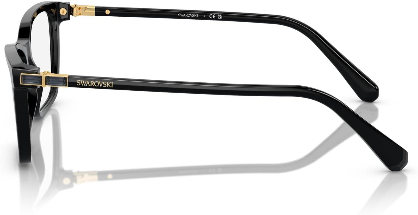 imageSwarovski Womens Sk2015 Rectangular Prescription Eyewear FramesBlackDemo Lens