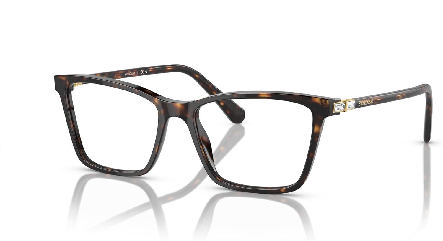 imageSwarovski Womens Sk2015 Rectangular Prescription Eyewear FramesDark HavanaDemo Lens